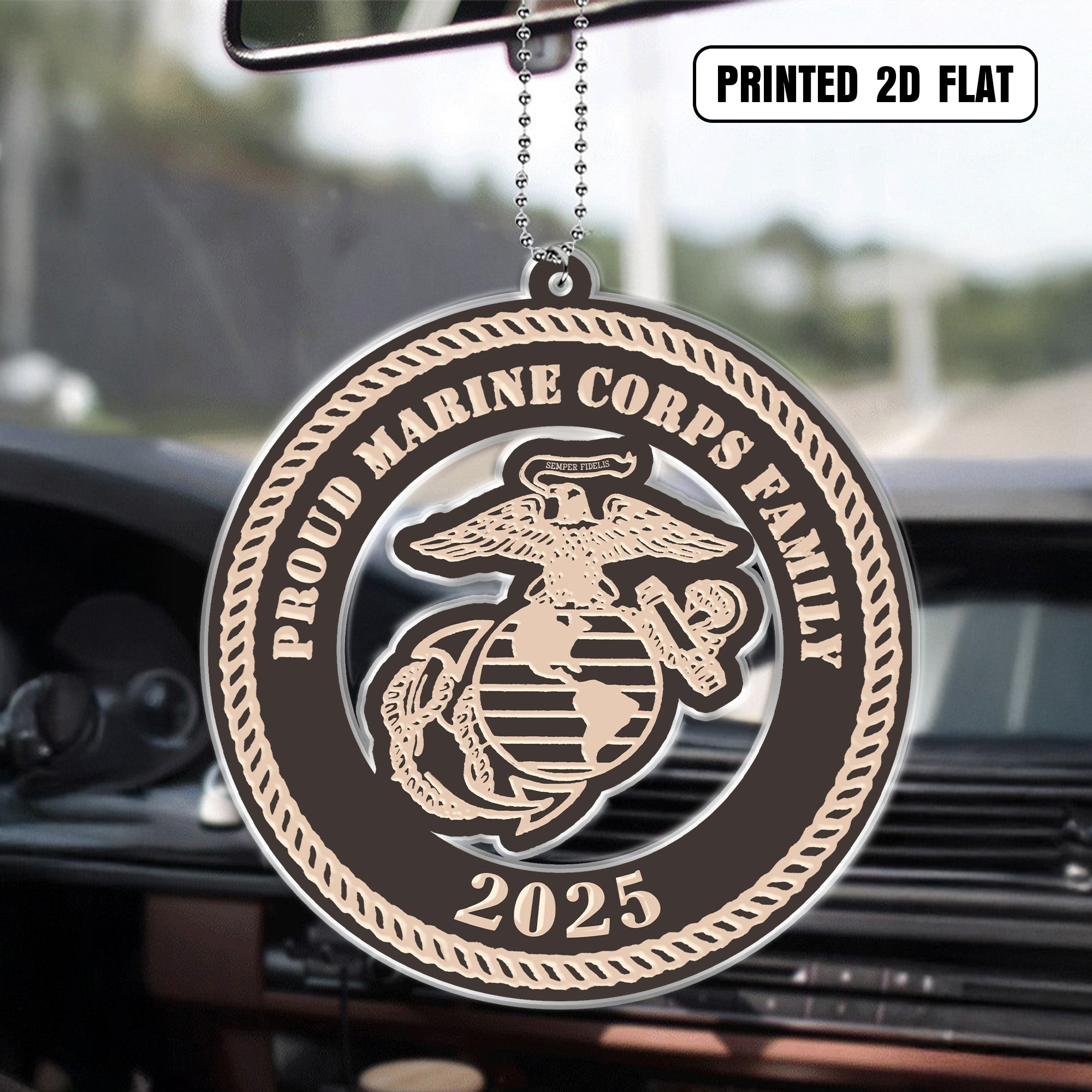 Proud USMC Family Personalized Acrylic Ornament Secondary image