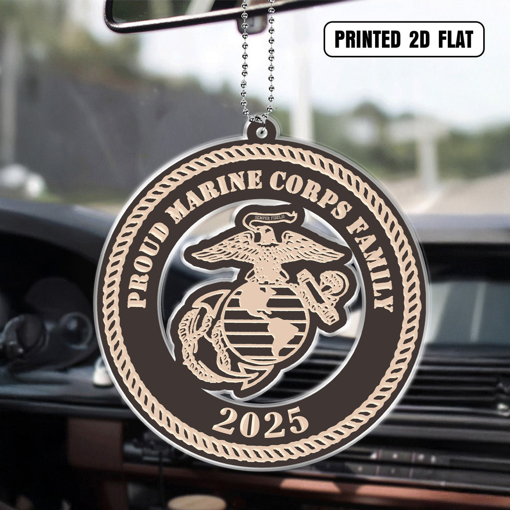Proud USMC Family Personalized Acrylic Ornament