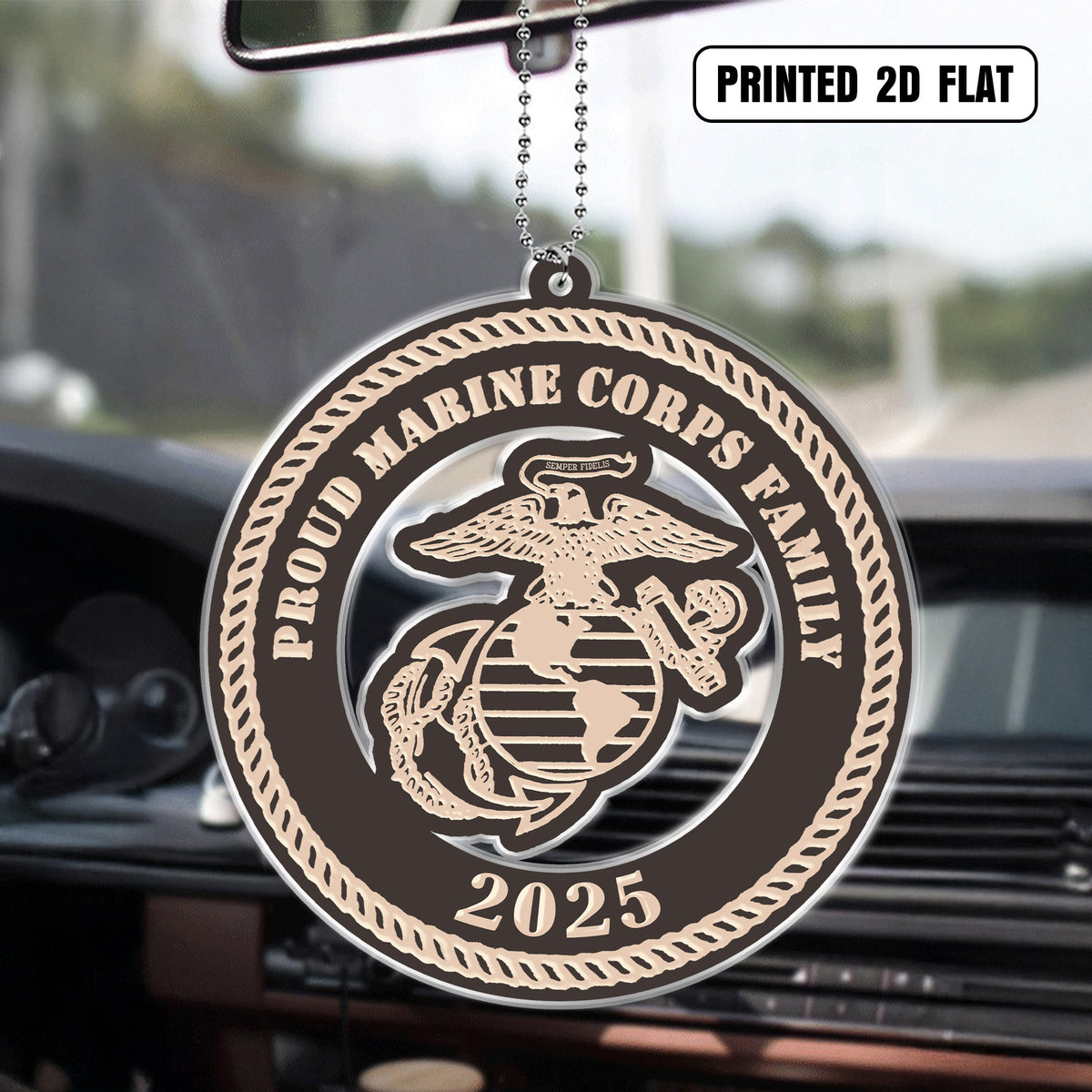 Proud USMC Family Personalized Acrylic Ornament