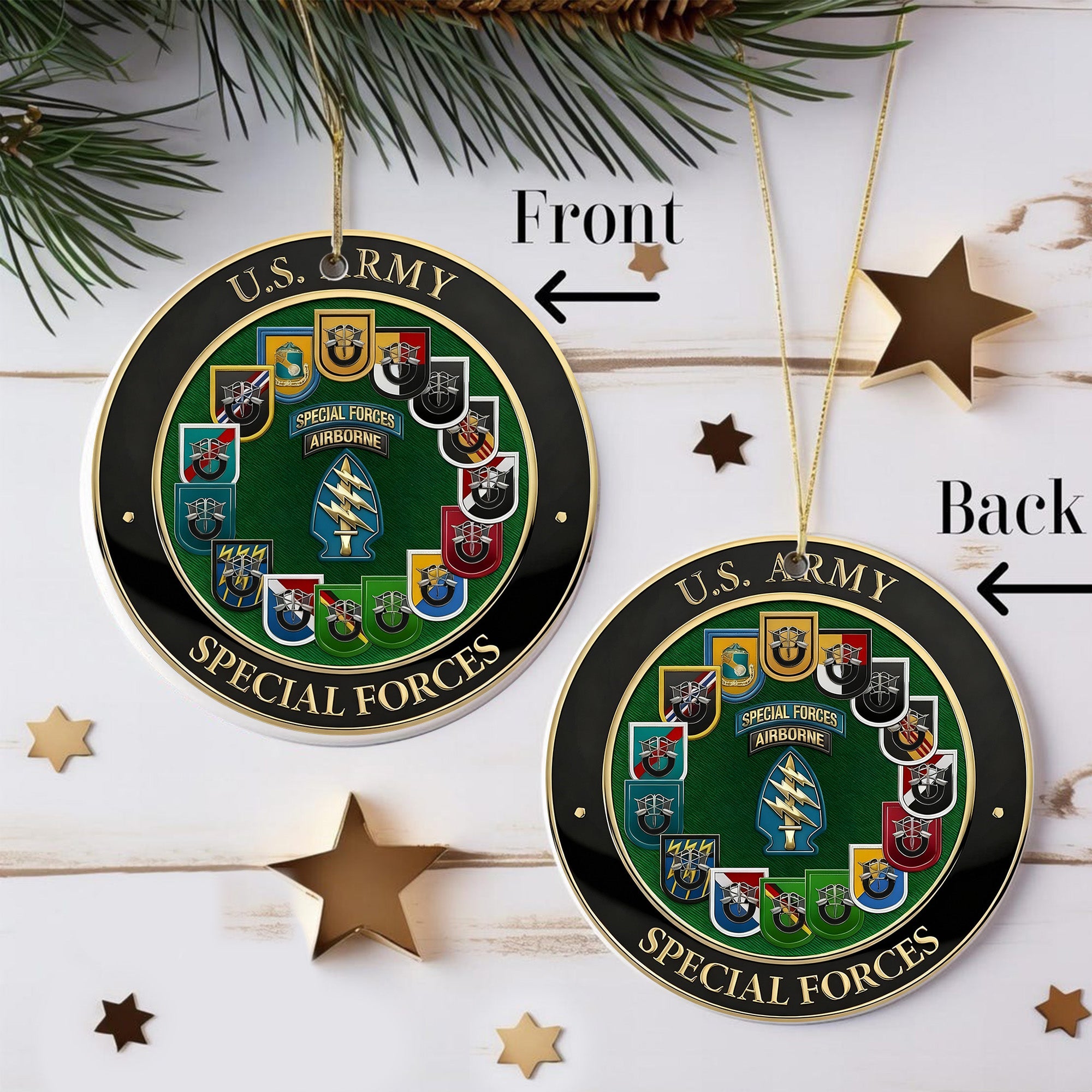 US Army Special Forces Veteran Ornament