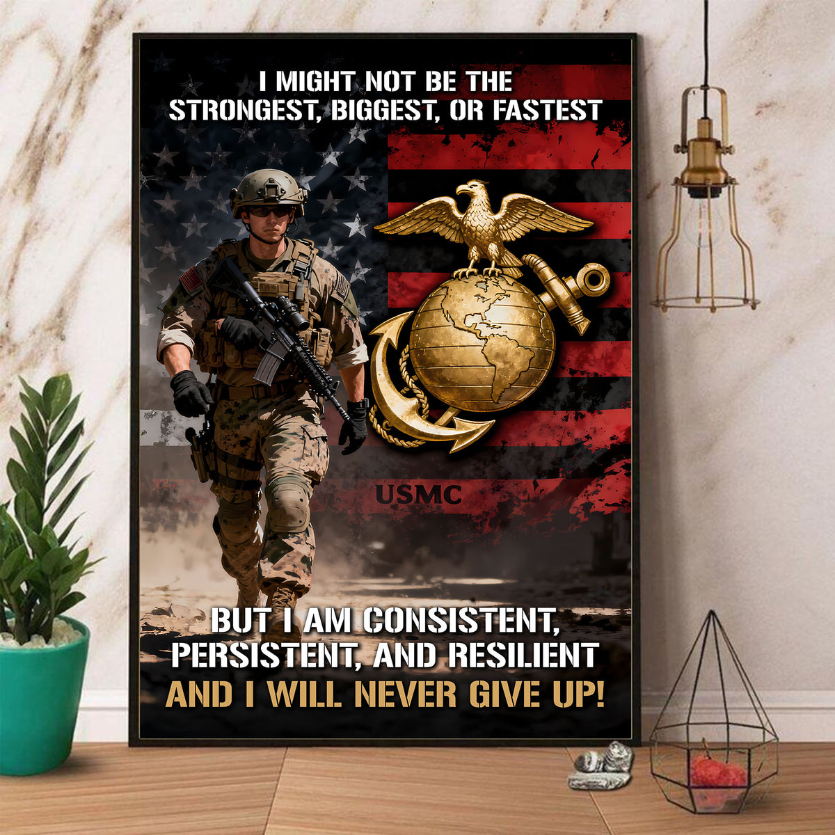 USMC Veteran Persistent Spirit Poster Main image