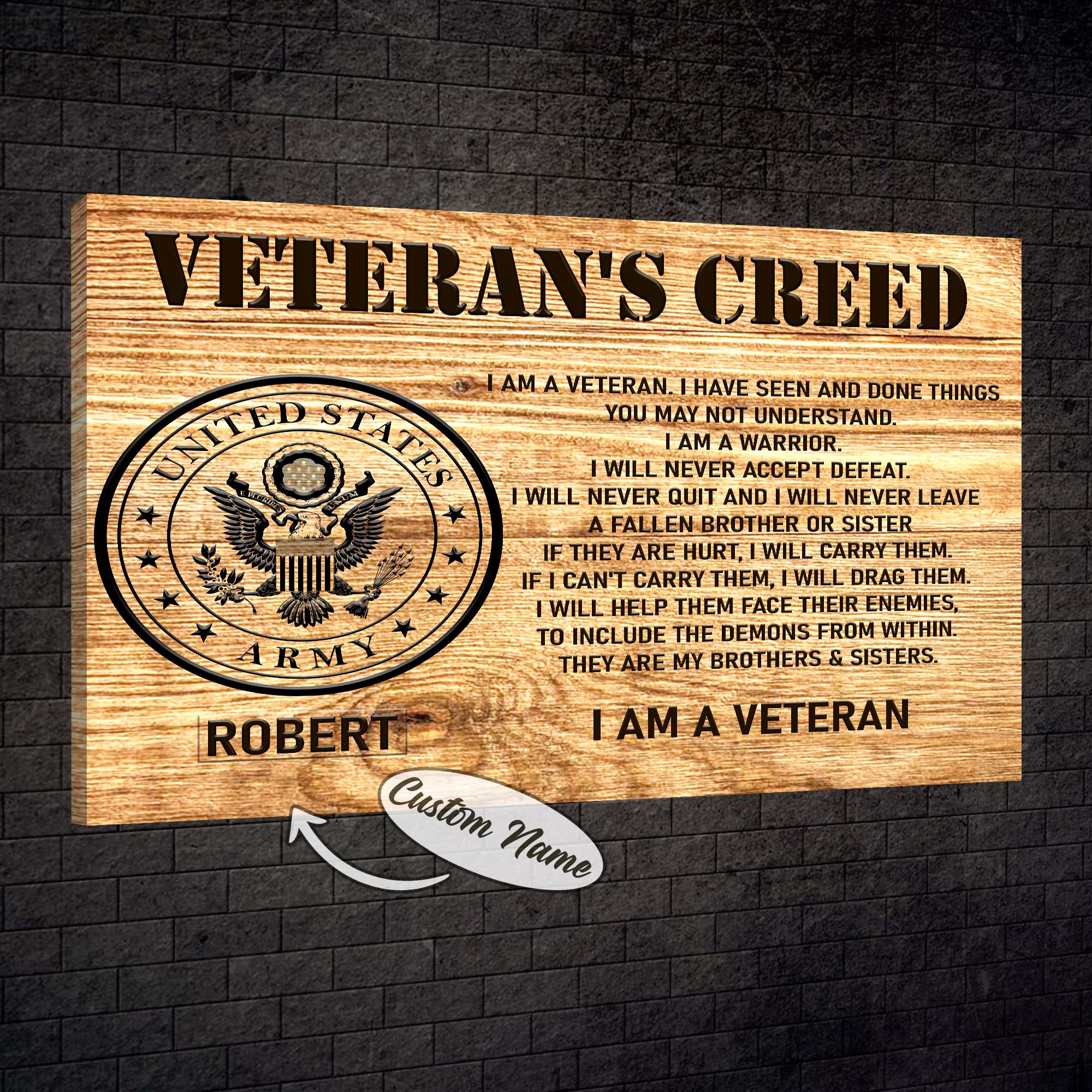 US Veteran Pride Canvas