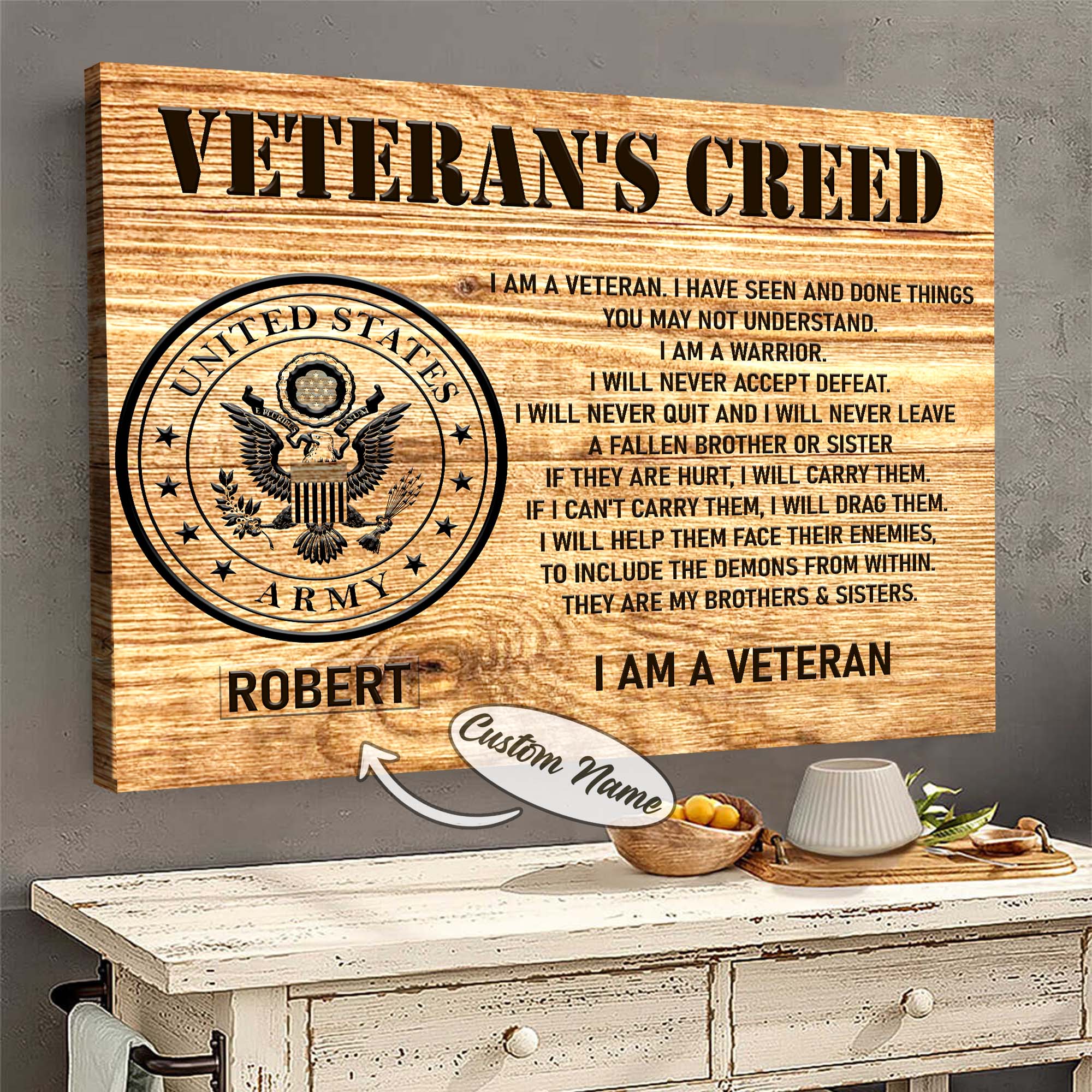 US Veteran Pride Canvas