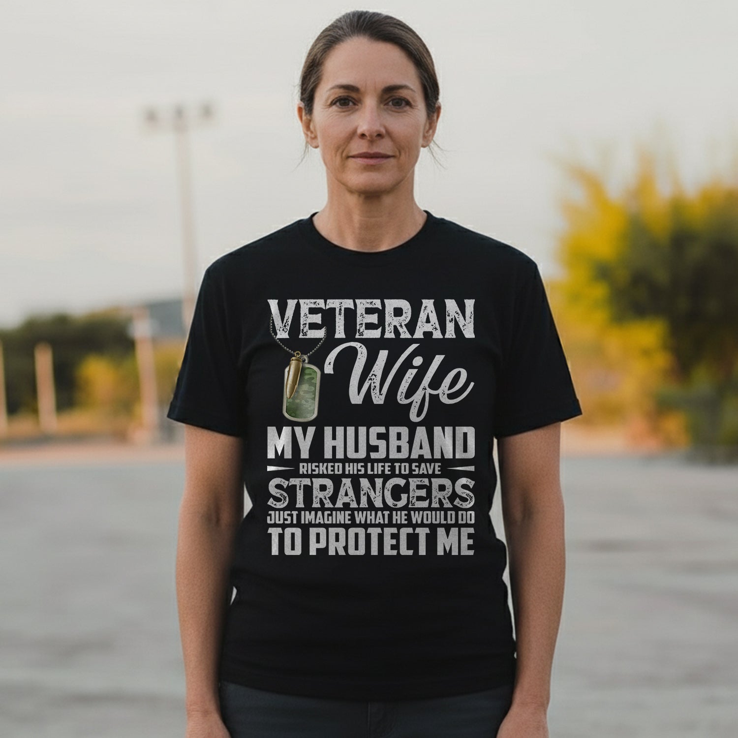 Veteran Wife My Husband Risked His Life to T-Shirt