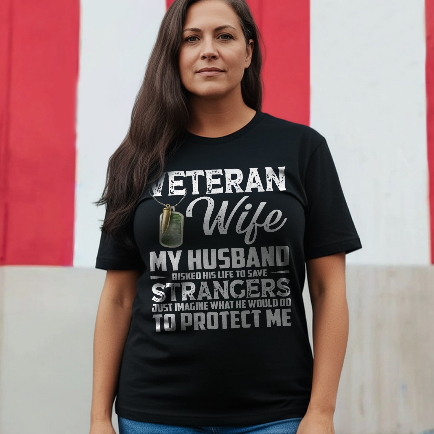 Veteran Wife My Husband Risked His Life to T-Shirt