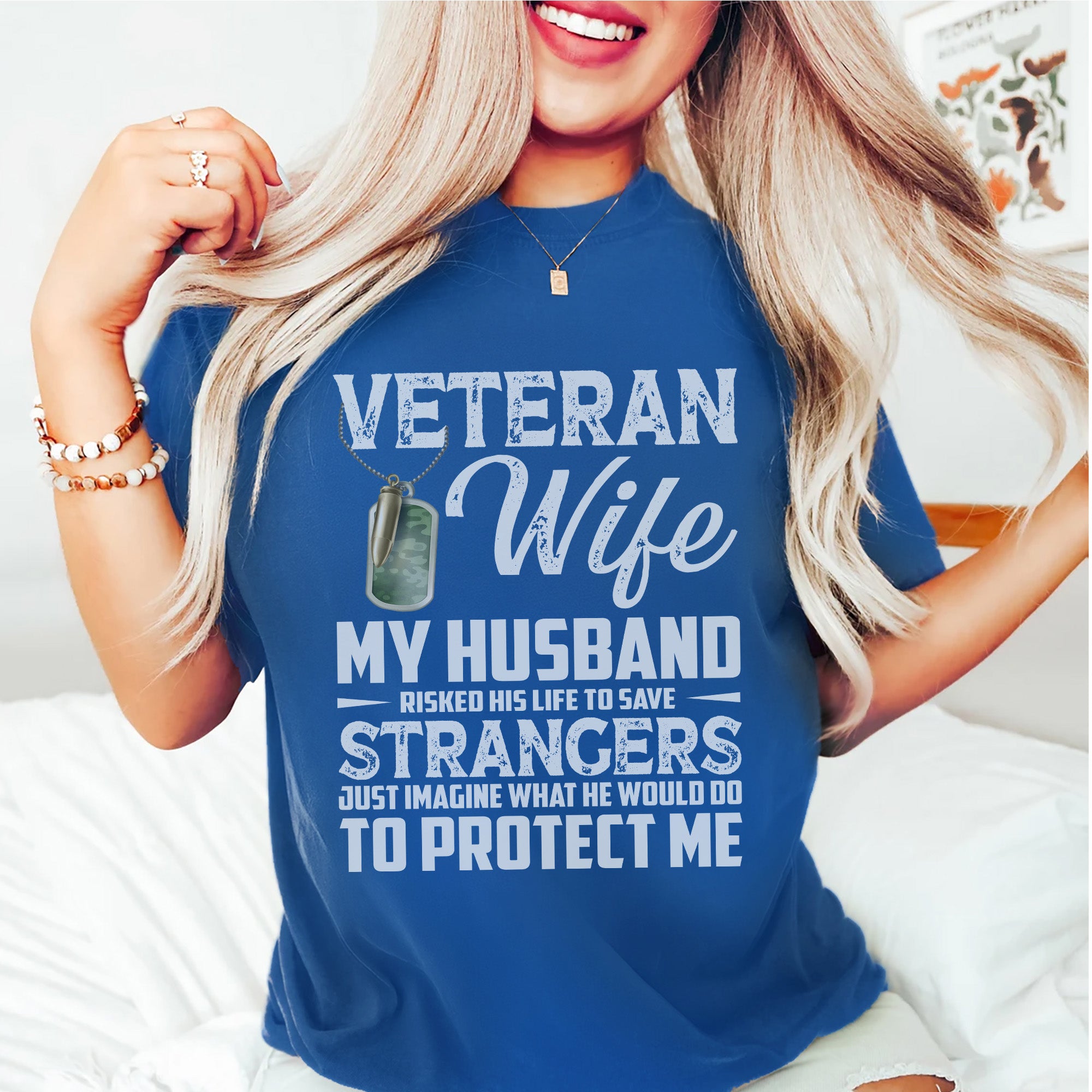 Veteran Wife My Husband Risked His Life to T-Shirt