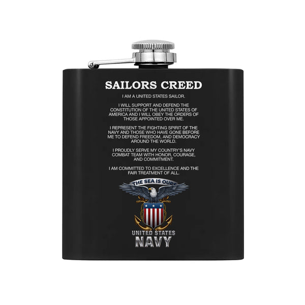 Sailor's Creed US Navy Hip Flask Set