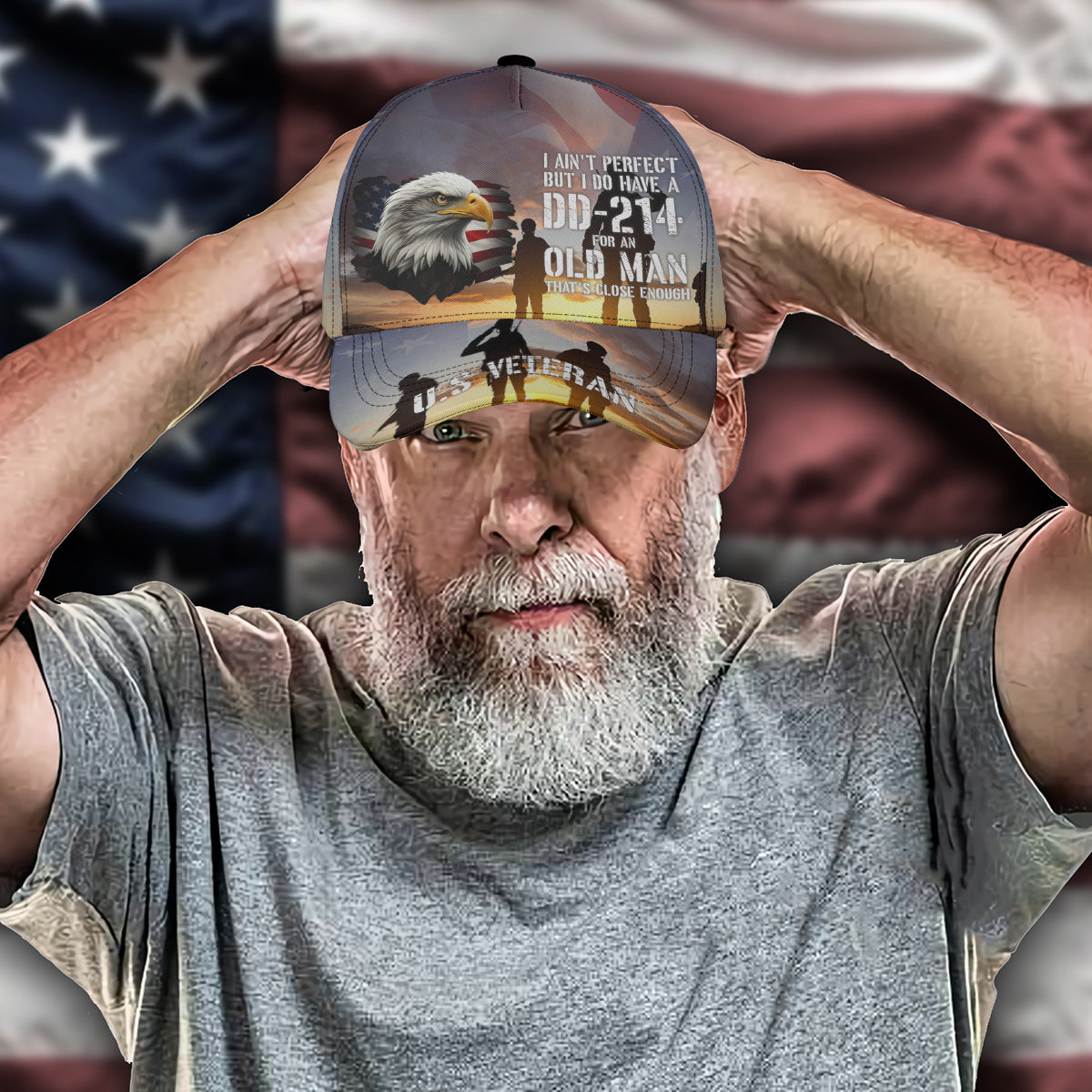 Veteran Pride DD214 All-over Print Baseball Cap Secondary image