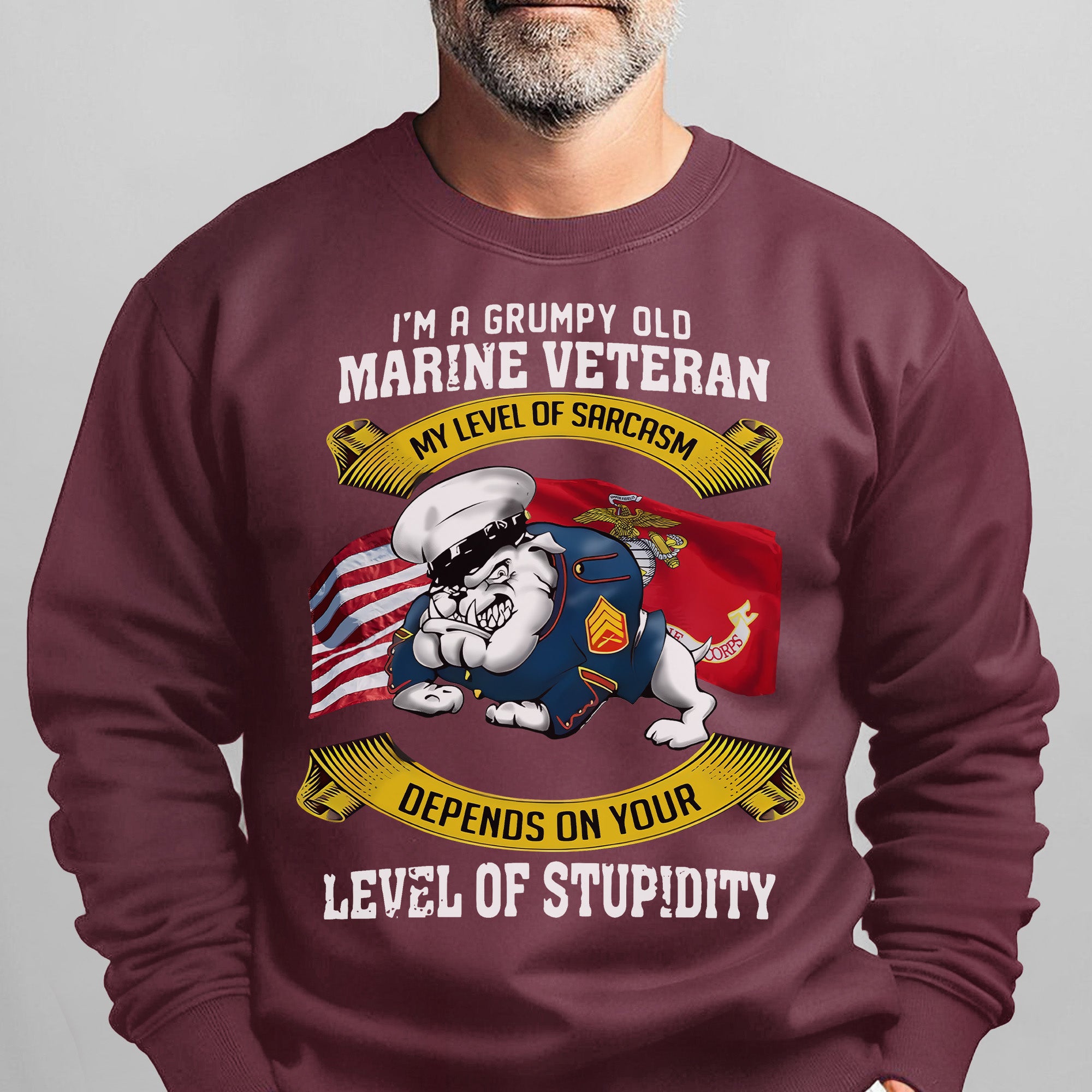 I'm a Grumpy Old Marine Veteran My Sweatshirt
