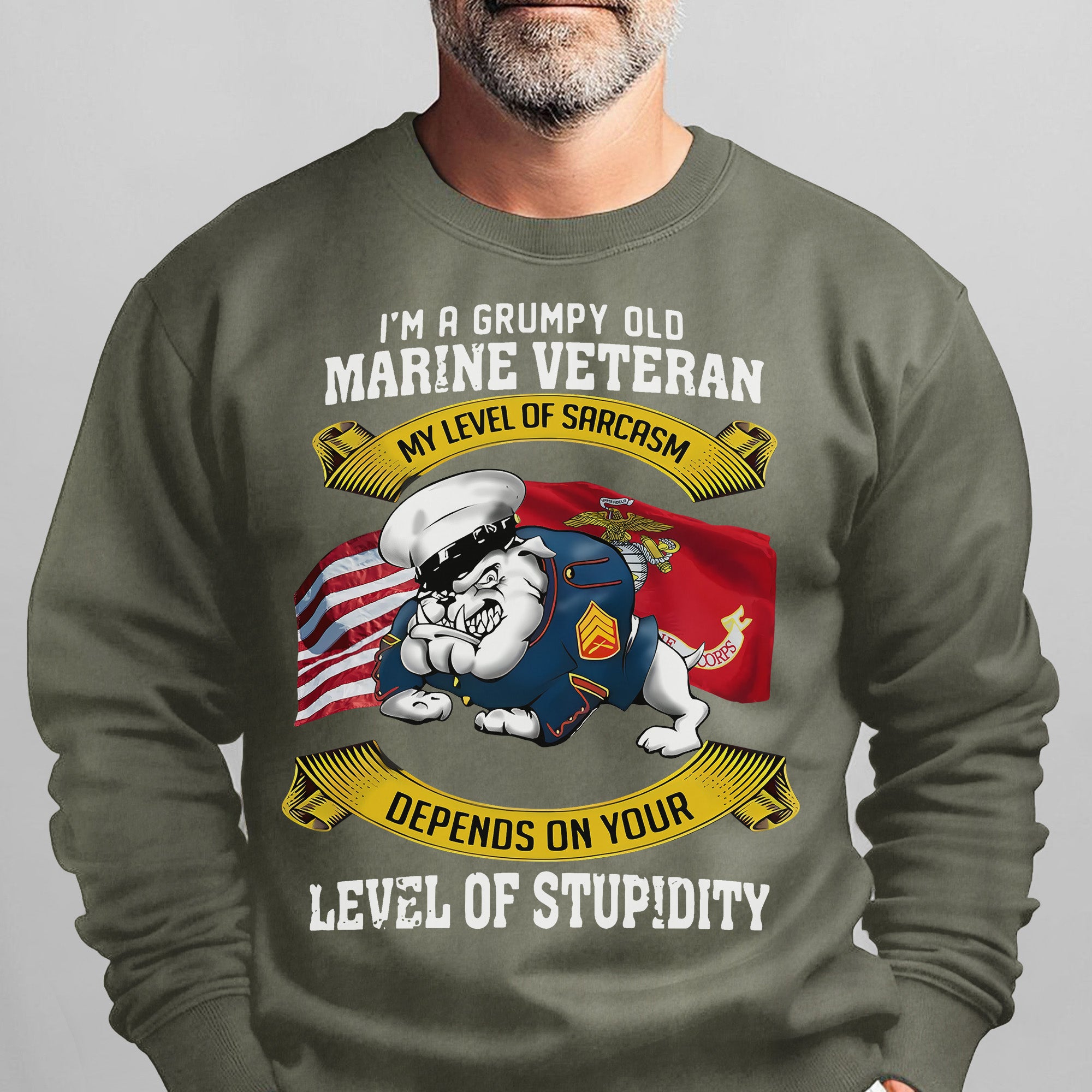 I'm a Grumpy Old Marine Veteran My Sweatshirt