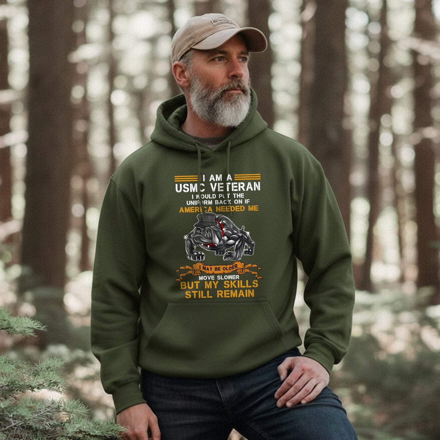 I Am a USMC Veteran I'd Put the Uniform On Hoodie