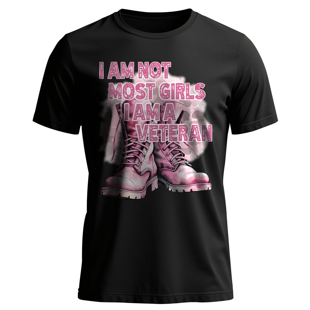 I Am Not Most Girls I Am a Veteran Pink T-Shirt Main image