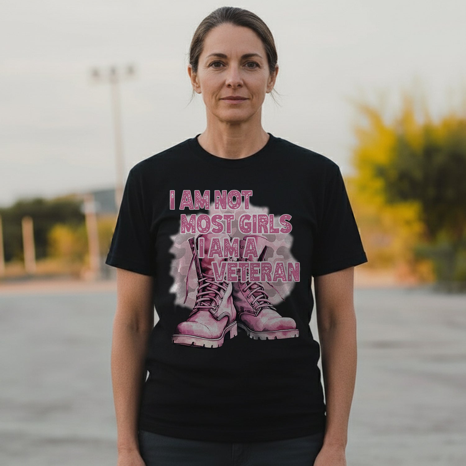 I Am Not Most Girls I Am a Veteran Pink T-Shirt