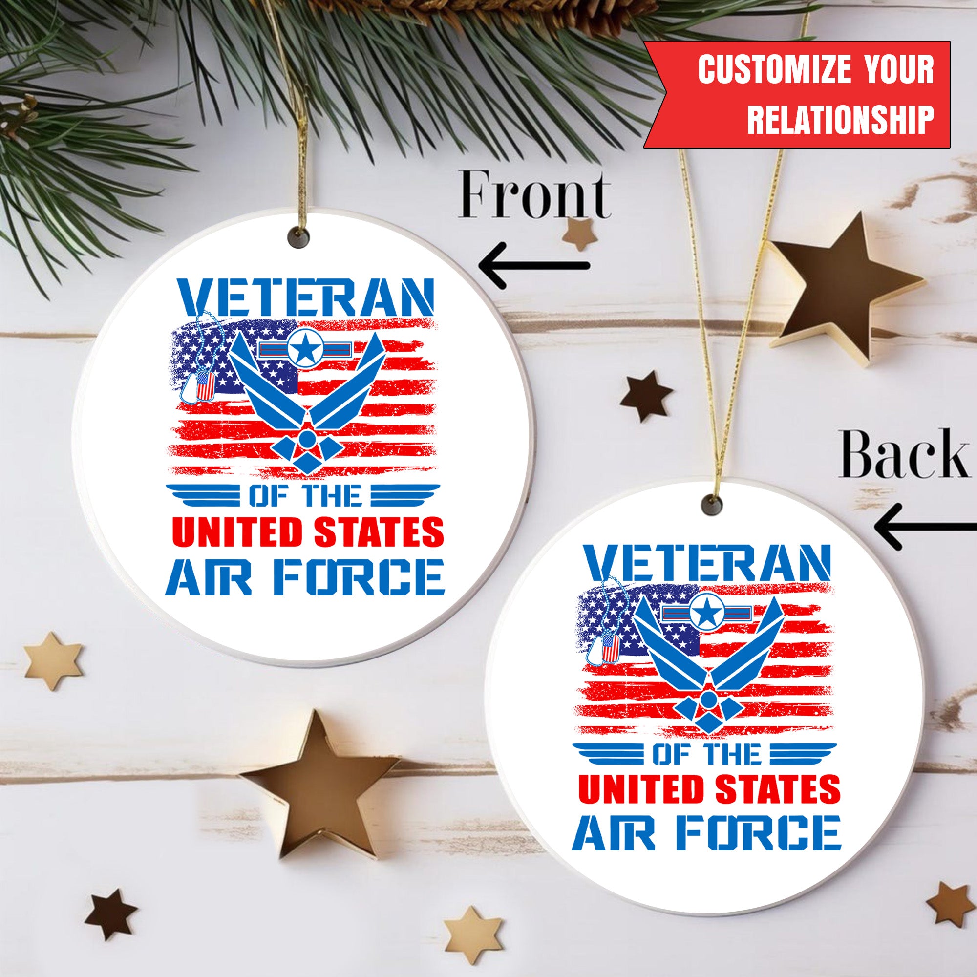 U.S. Air Force Veteran Pride Ornament