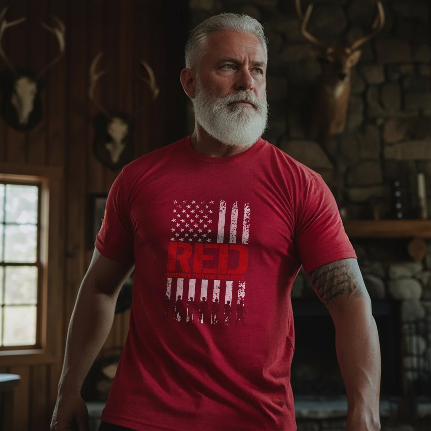 RED Remember Everyone Deployed Personalized T-Shirt Secondary image