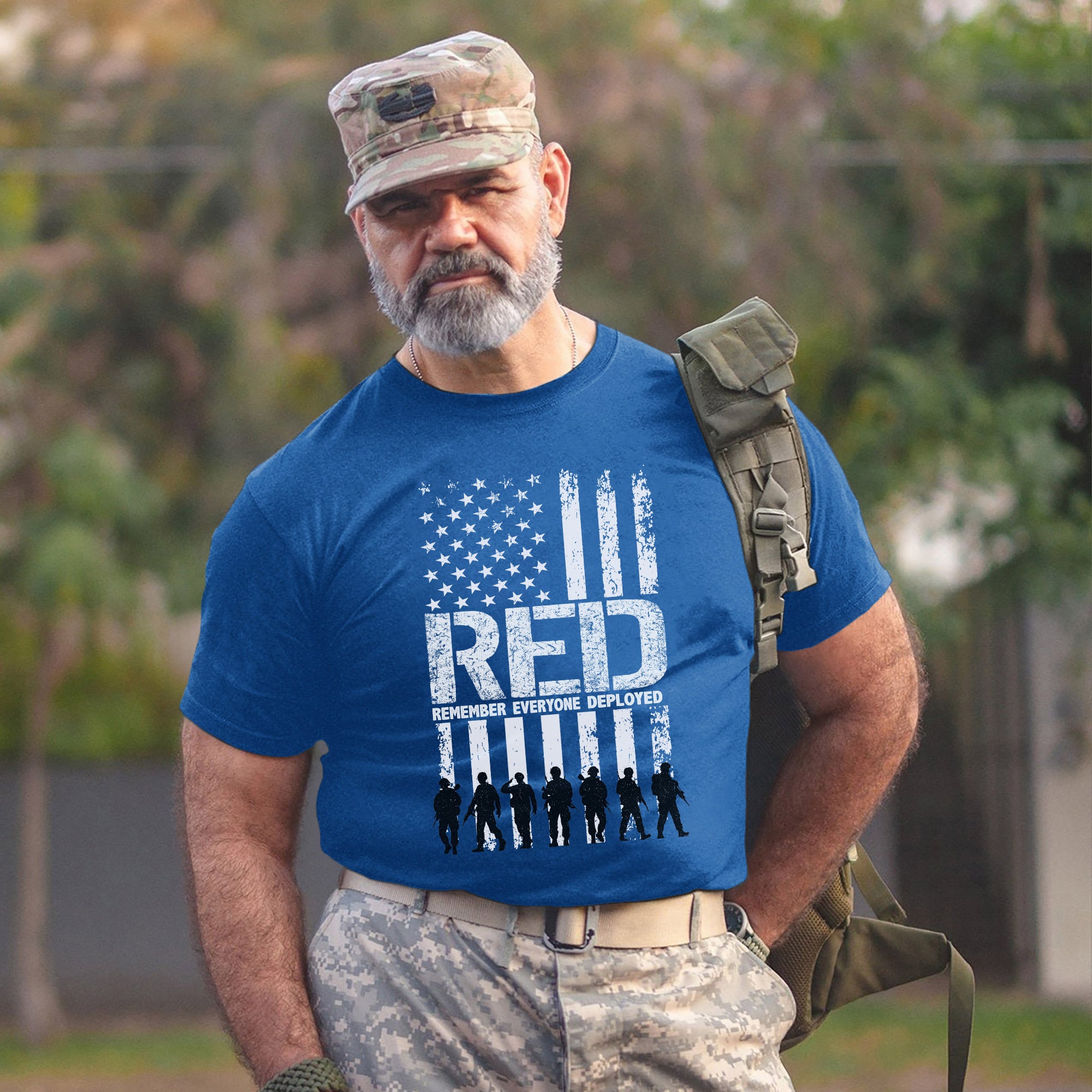 RED Remember Everyone Deployed US Military Support Veteran Patriotic Personalized T-Shirt