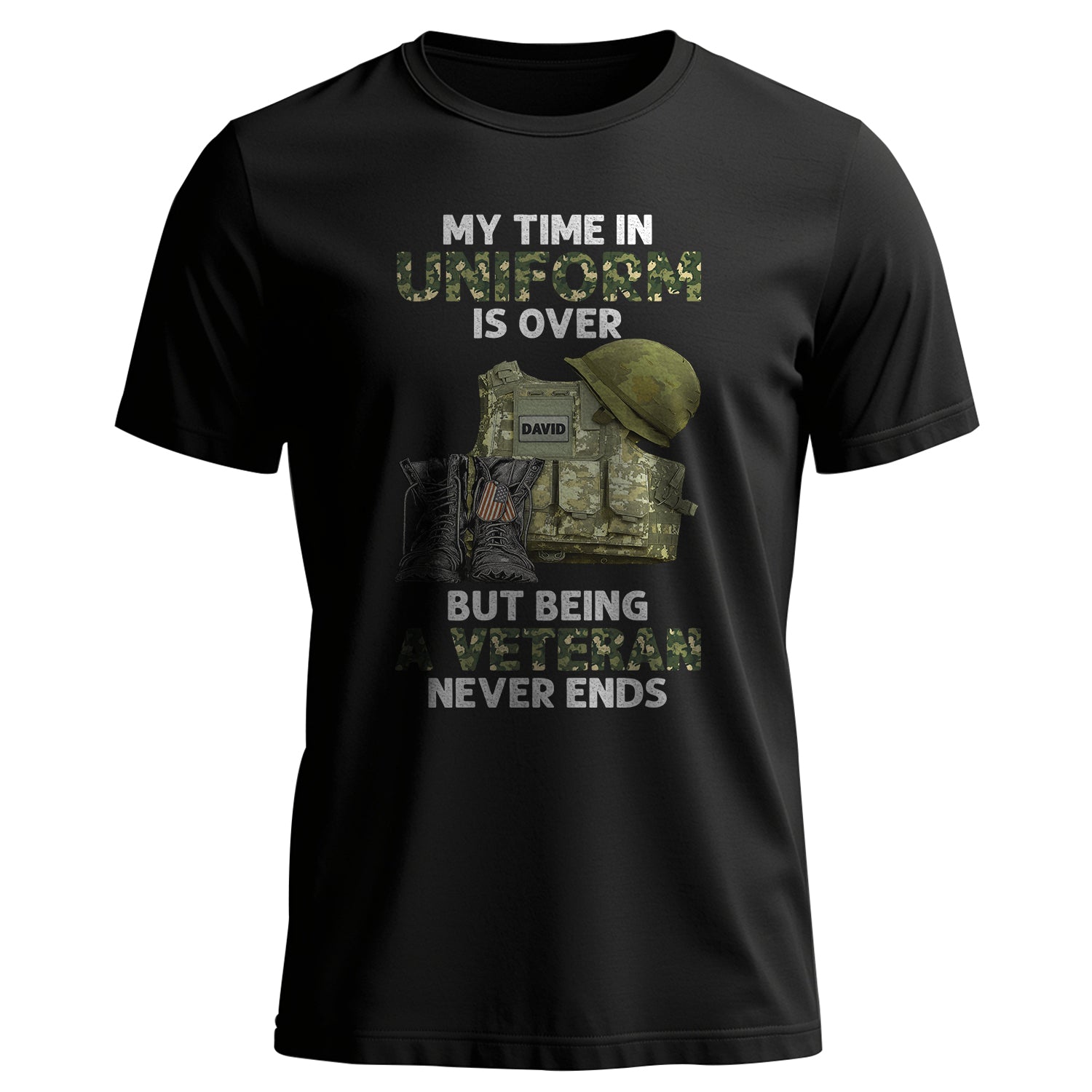 My Time in Uniform Is Over Personalized T-Shirt