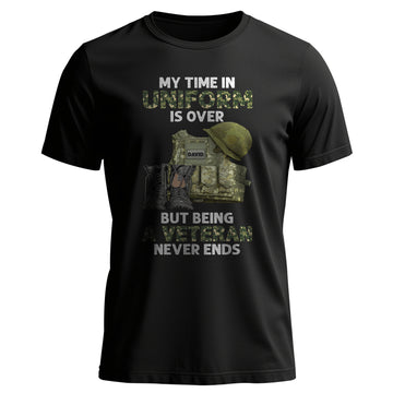 My Time in Uniform Is Over Personalized T-Shirt