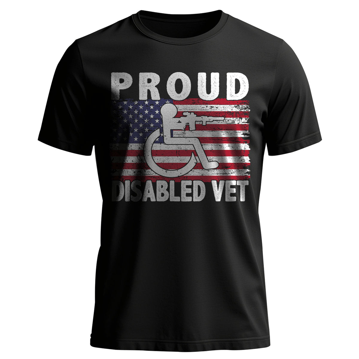 Proud Disabled Vet US Military Service T-Shirt Main image