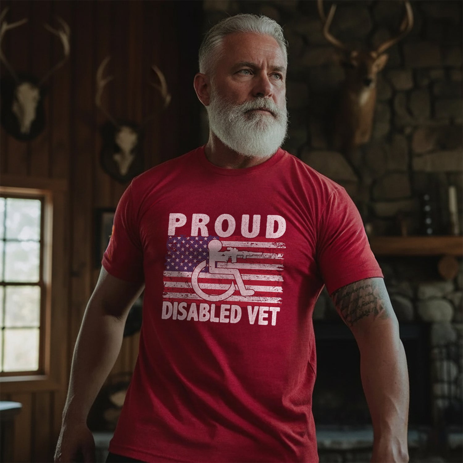 Proud Disabled Vet US Military Service T-Shirt Secondary image
