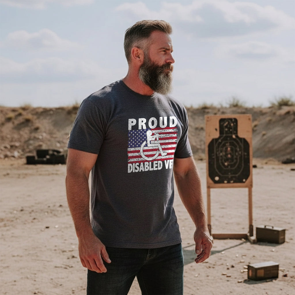 Proud Disabled Vet US Military Service T-Shirt