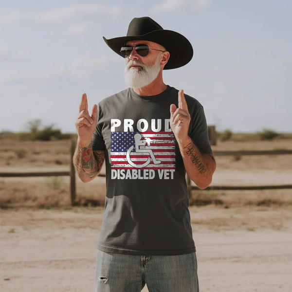 Proud Disabled Vet US Military Service T-Shirt