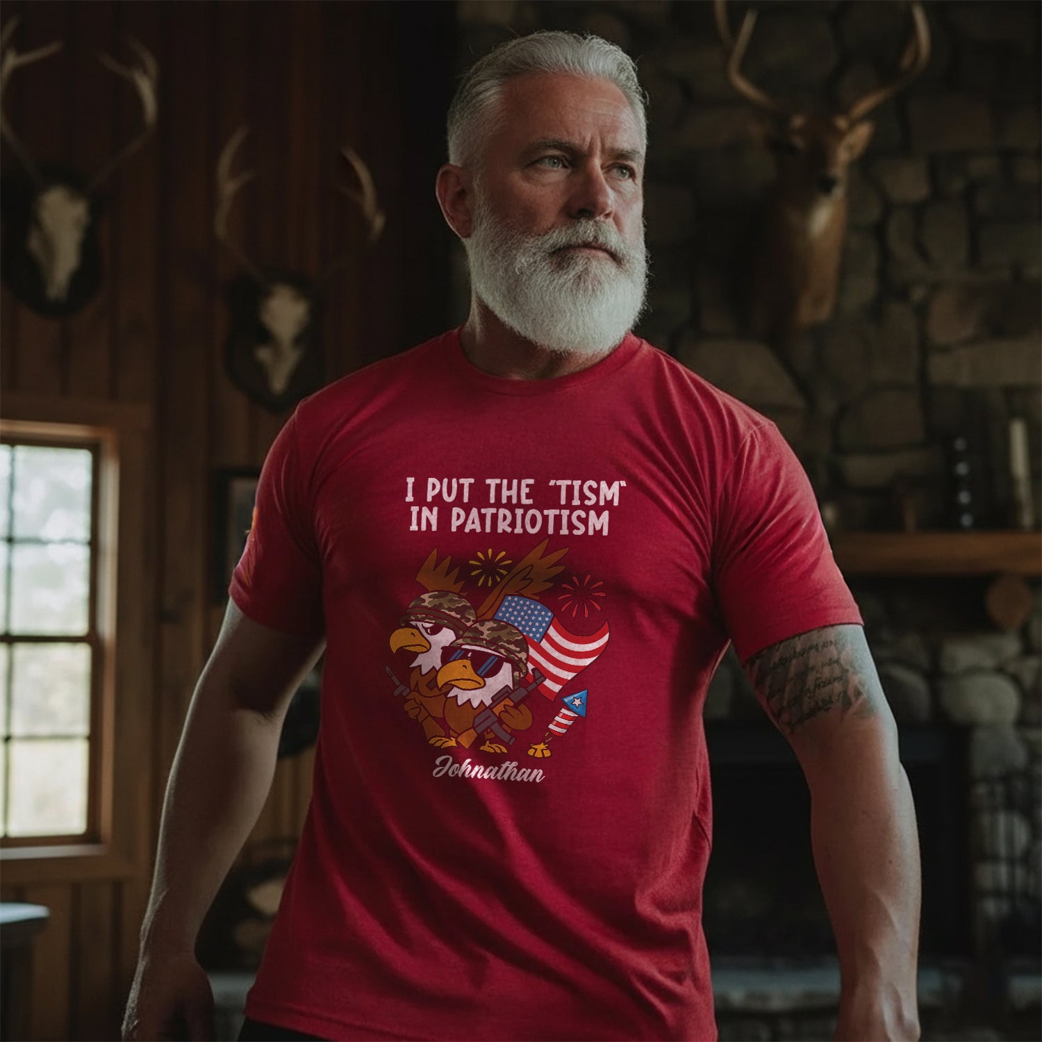 I Put the Tism in Patriotism Personalized T-Shirt Secondary image