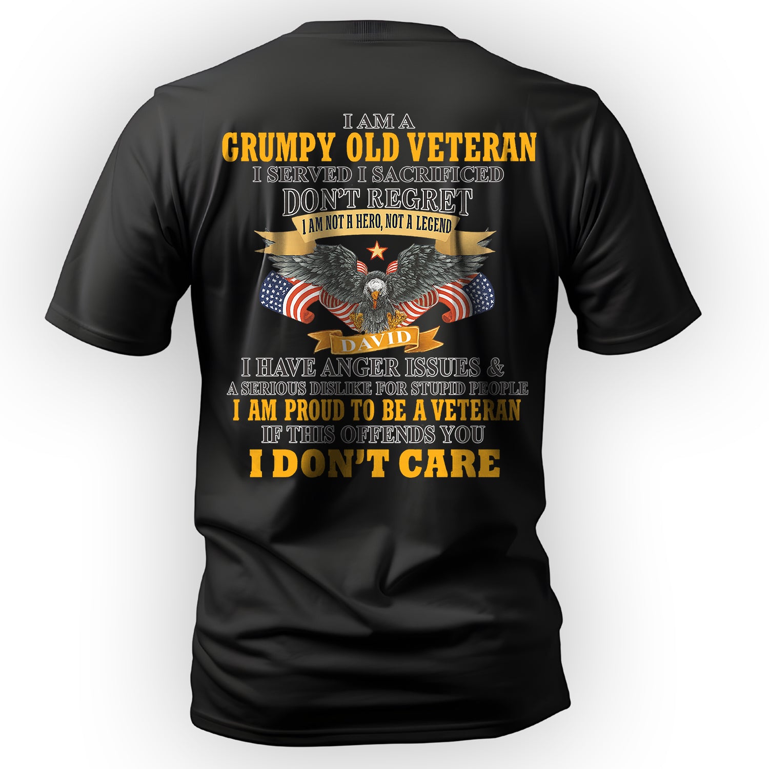 I Am a Grumpy Old Veteran I Personalized T-Shirt