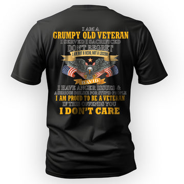 I Am a Grumpy Old Veteran I Personalized T-Shirt