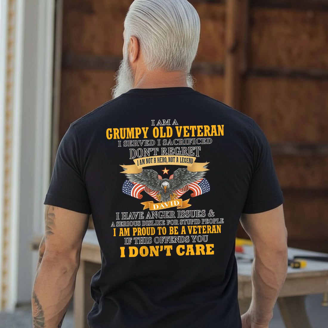 I Am a Grumpy Old Veteran I Personalized T-Shirt