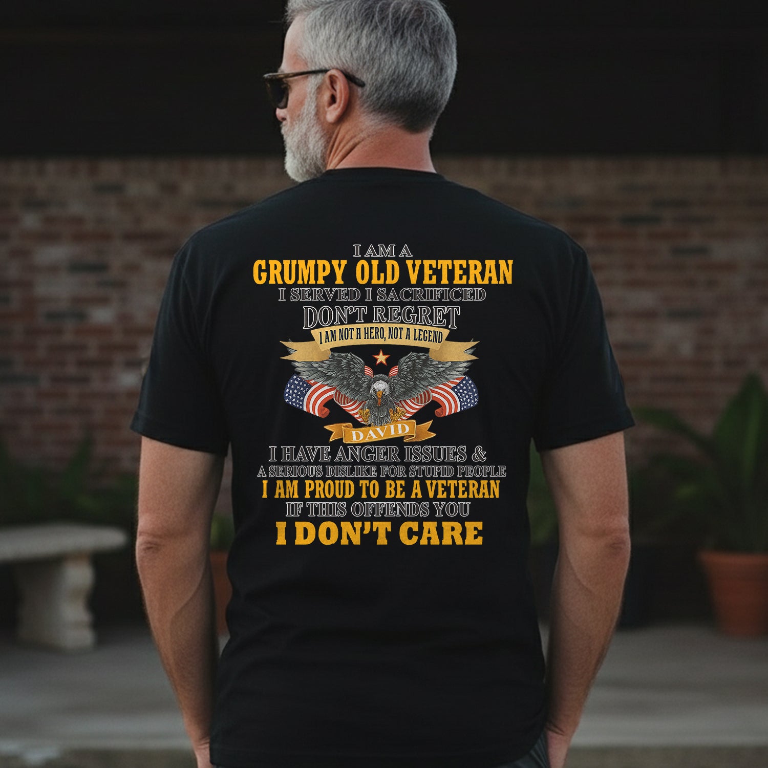I Am a Grumpy Old Veteran I Personalized T-Shirt