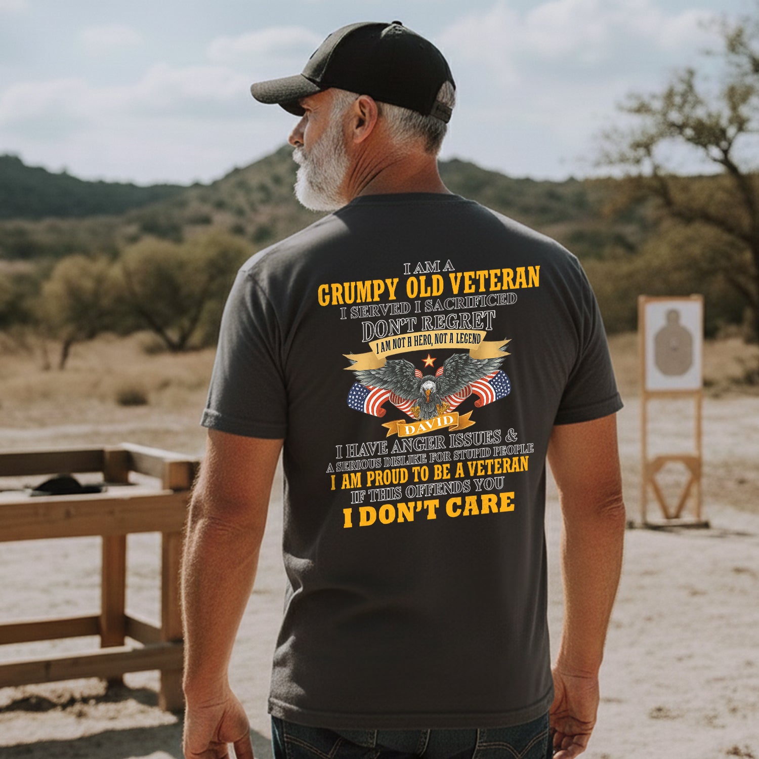 I Am a Grumpy Old Veteran I Personalized T-Shirt