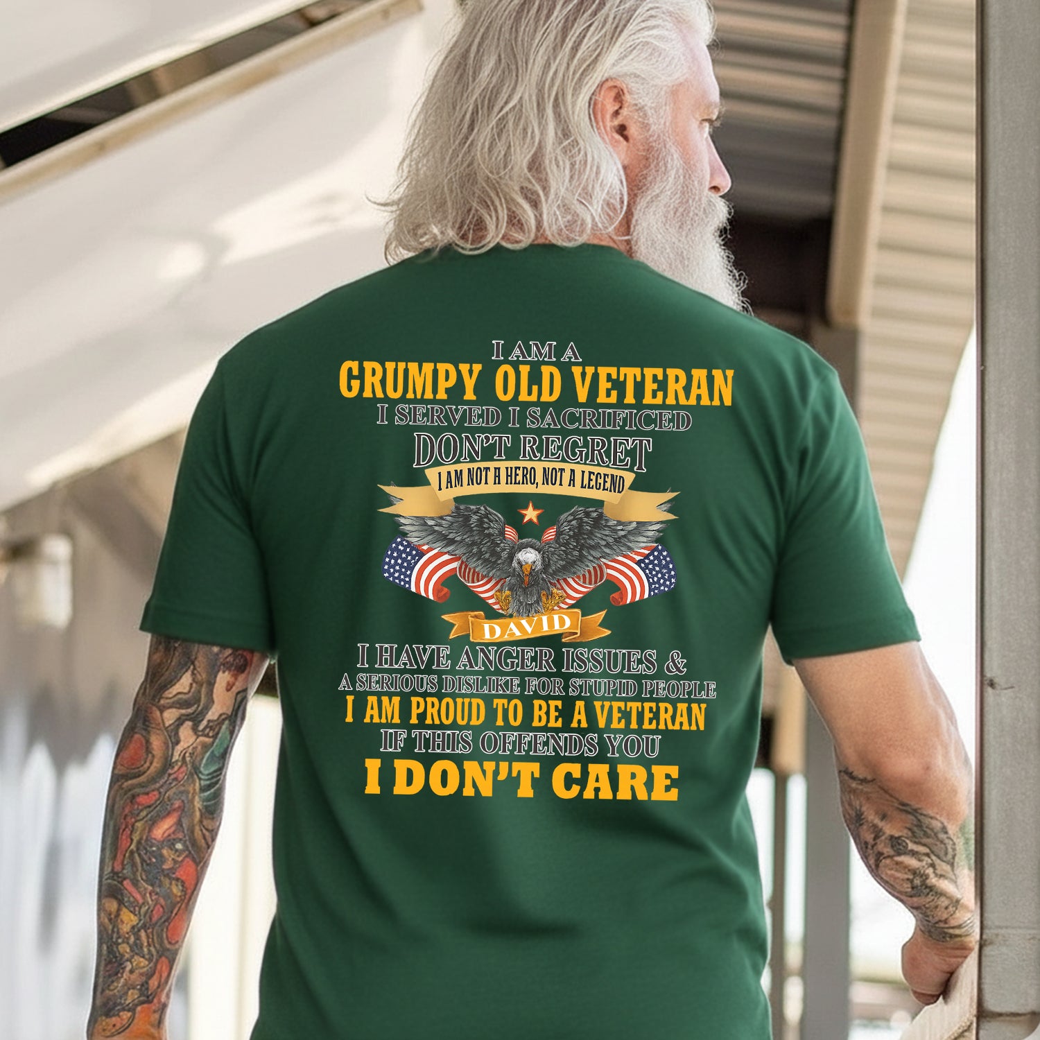 I Am a Grumpy Old Veteran I Personalized T-Shirt