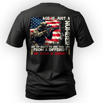 Age Is Just a Number Sniper Personalized T-Shirt