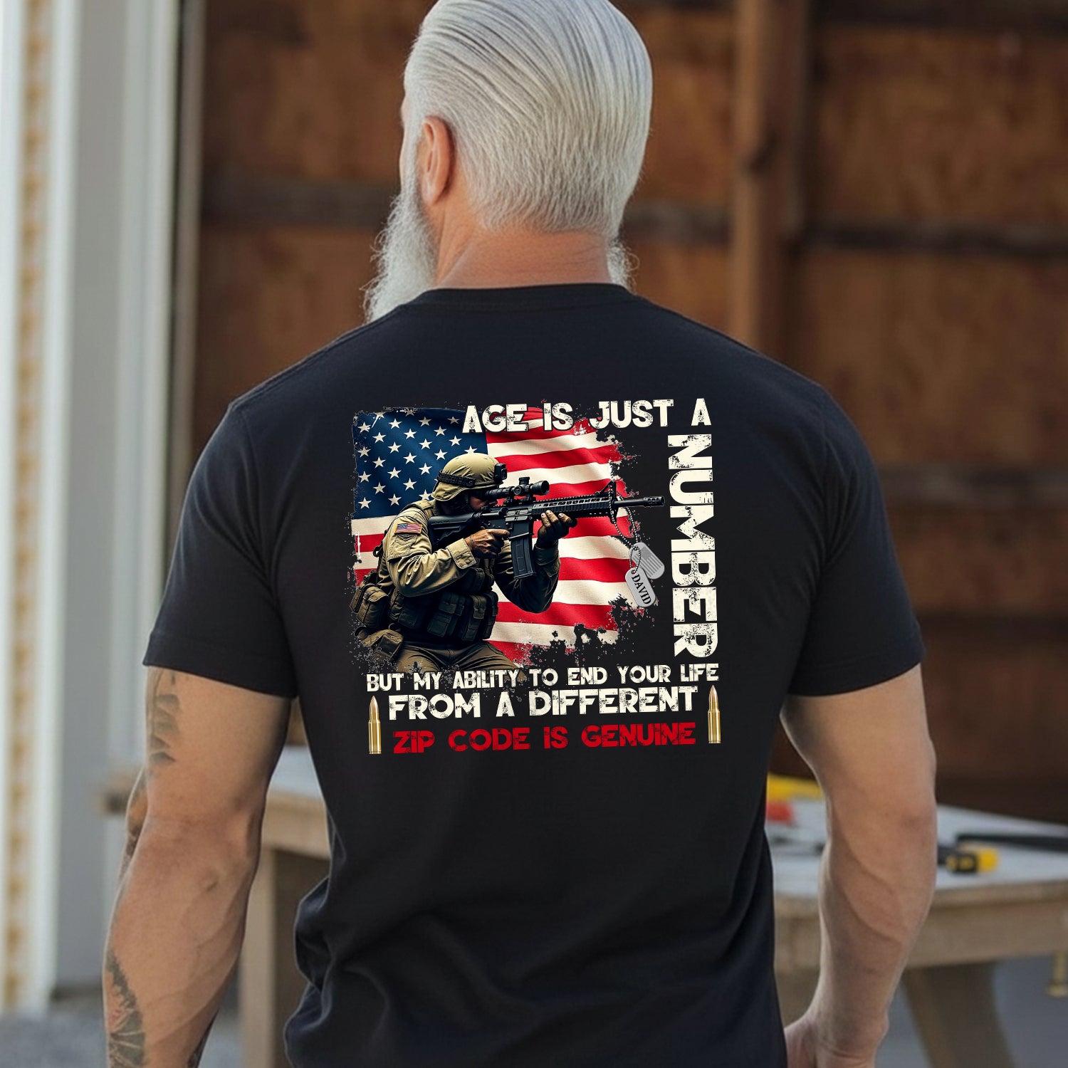 Age Is Just a Number Sniper Personalized T-Shirt Secondary image