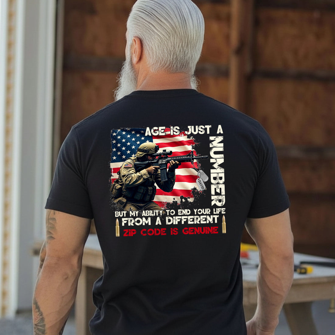 Age Is Just a Number Sniper Personalized T-Shirt