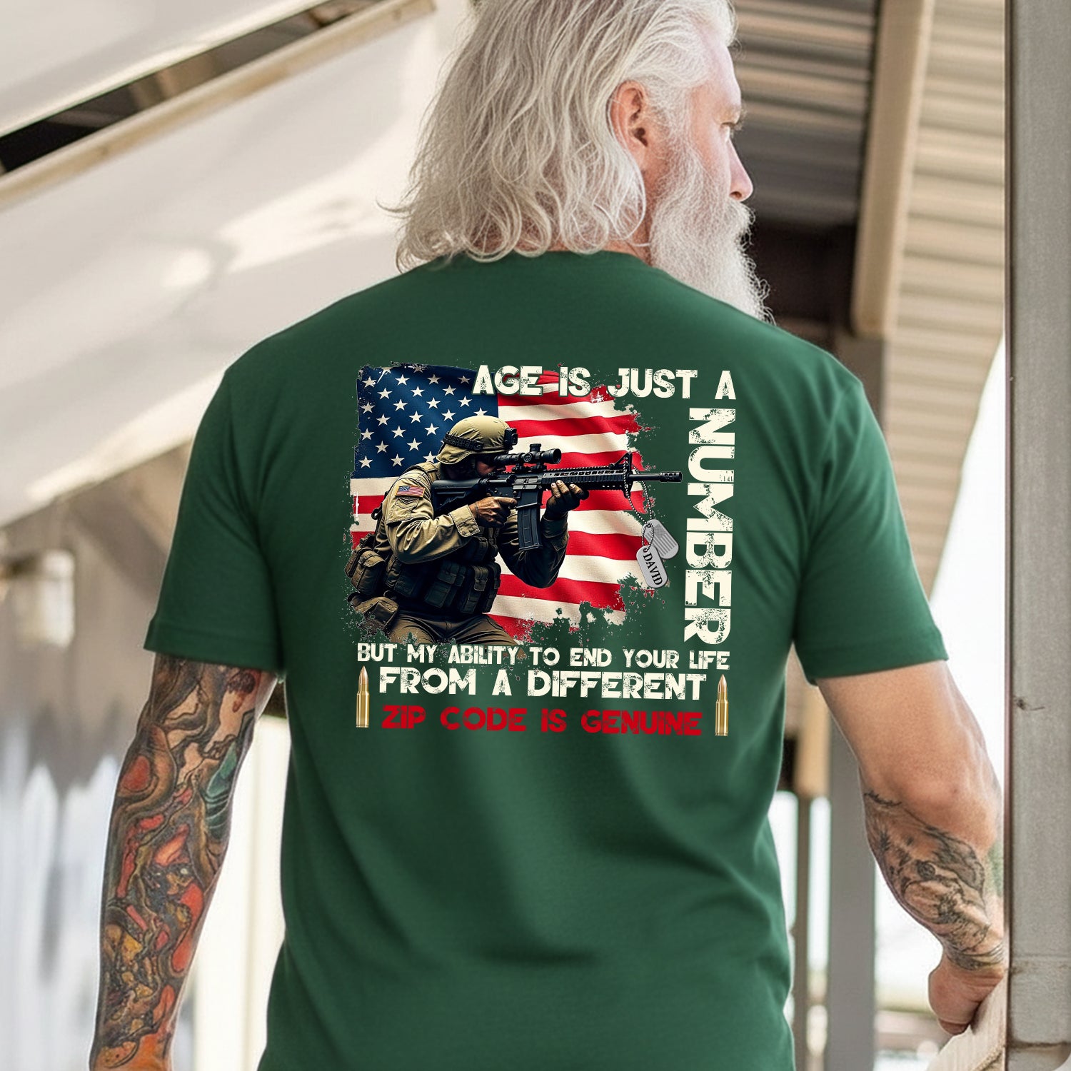 Age Is Just a Number Sniper Personalized T-Shirt