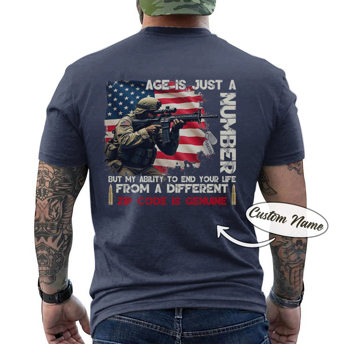 Age Is Just a Number Sniper Personalized T-Shirt