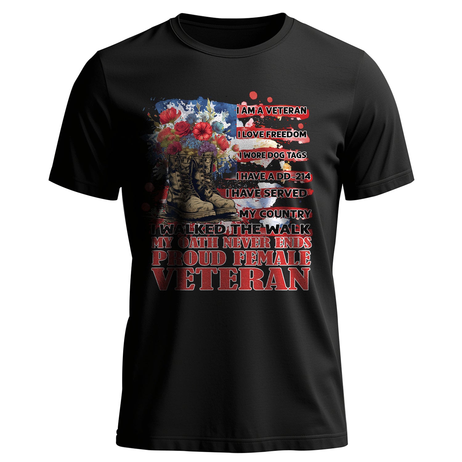 Proud Female Veteran I Served with Honor I T-Shirt