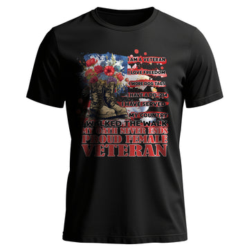 Proud Female Veteran I Served with Honor I T-Shirt