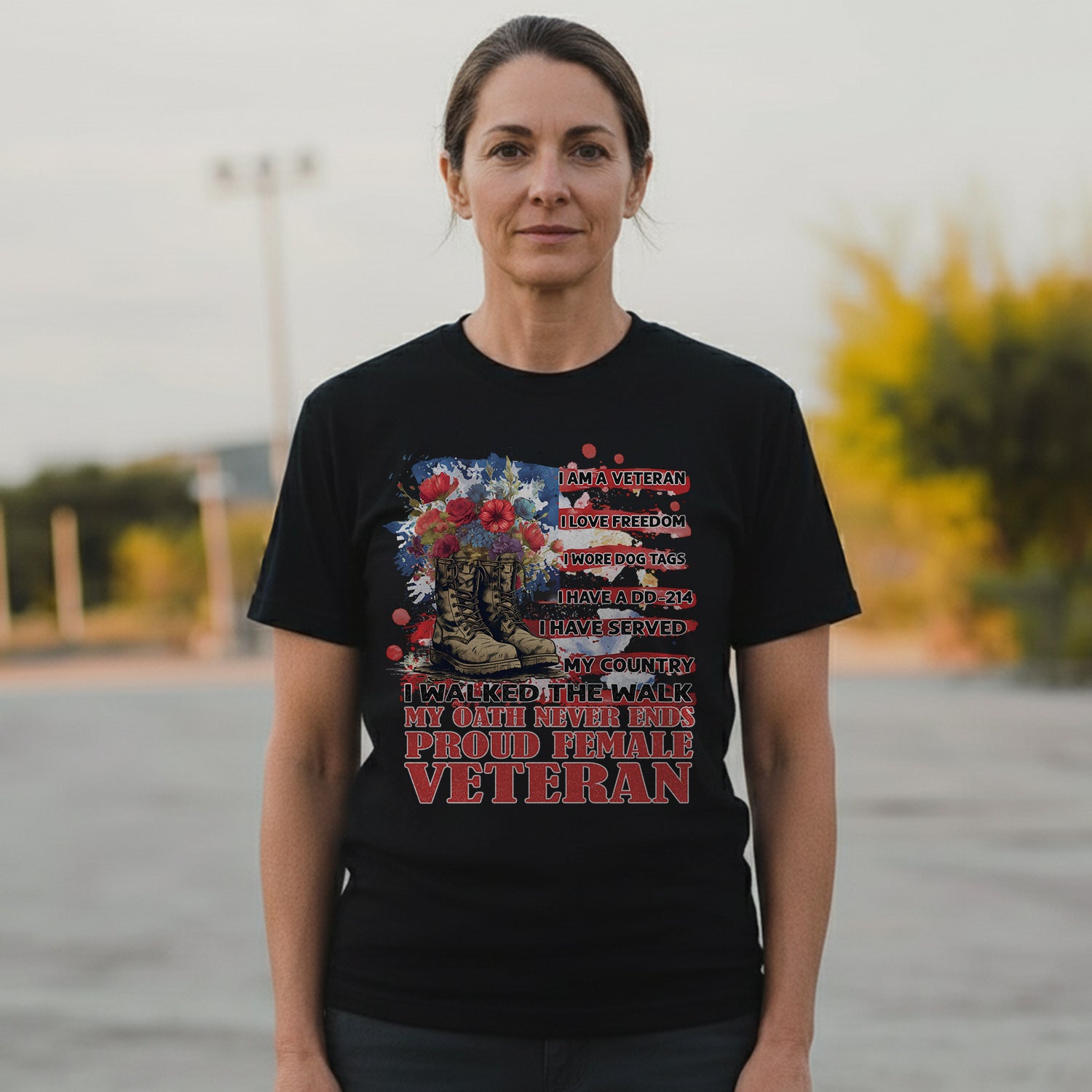 Proud Female Veteran I Served with Honor I T-Shirt