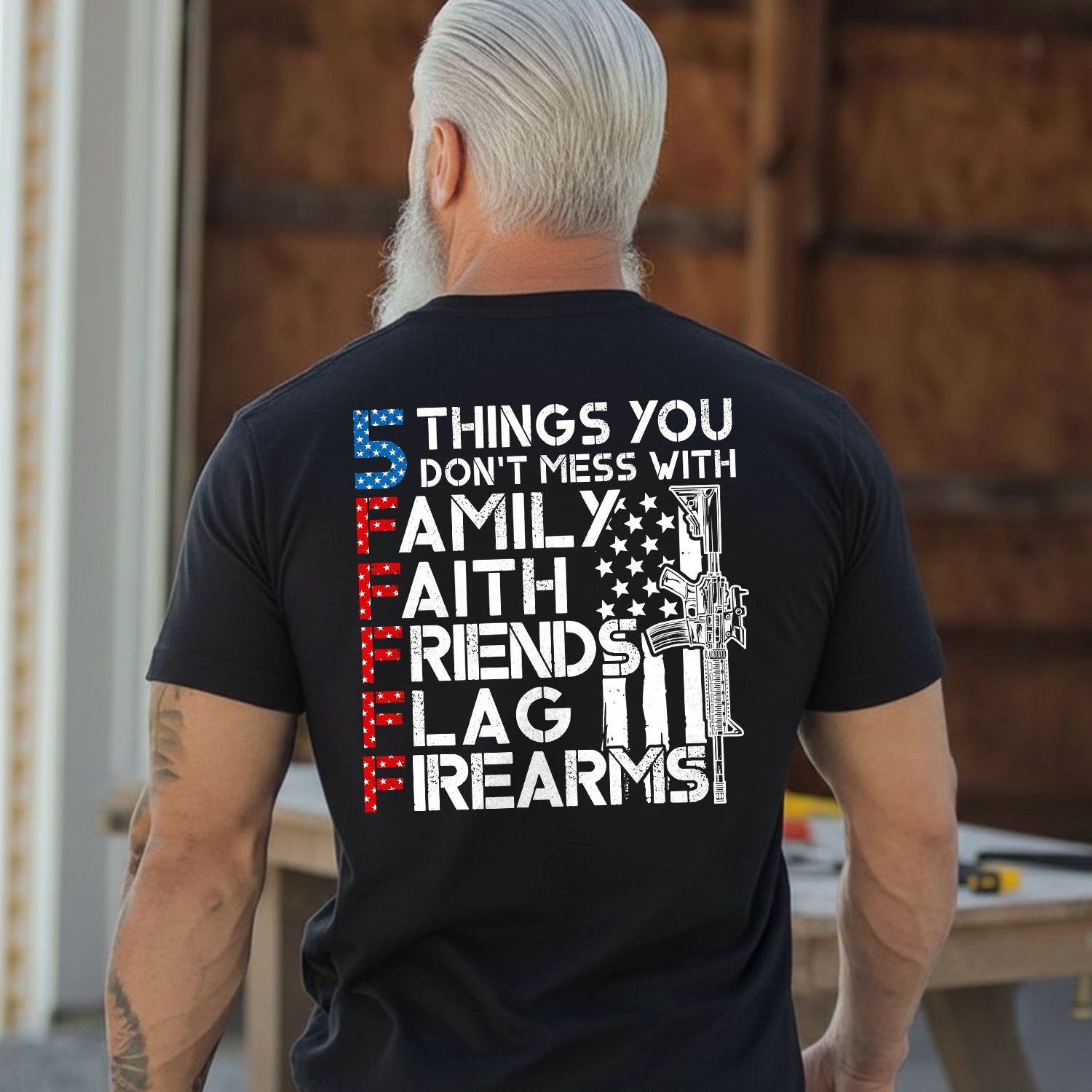 5 Things You Don’t Mess With Family Faith T-Shirt Secondary image