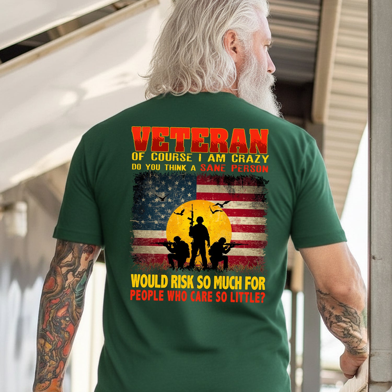 Crazy Veteran Risked It All for People Who T-Shirt