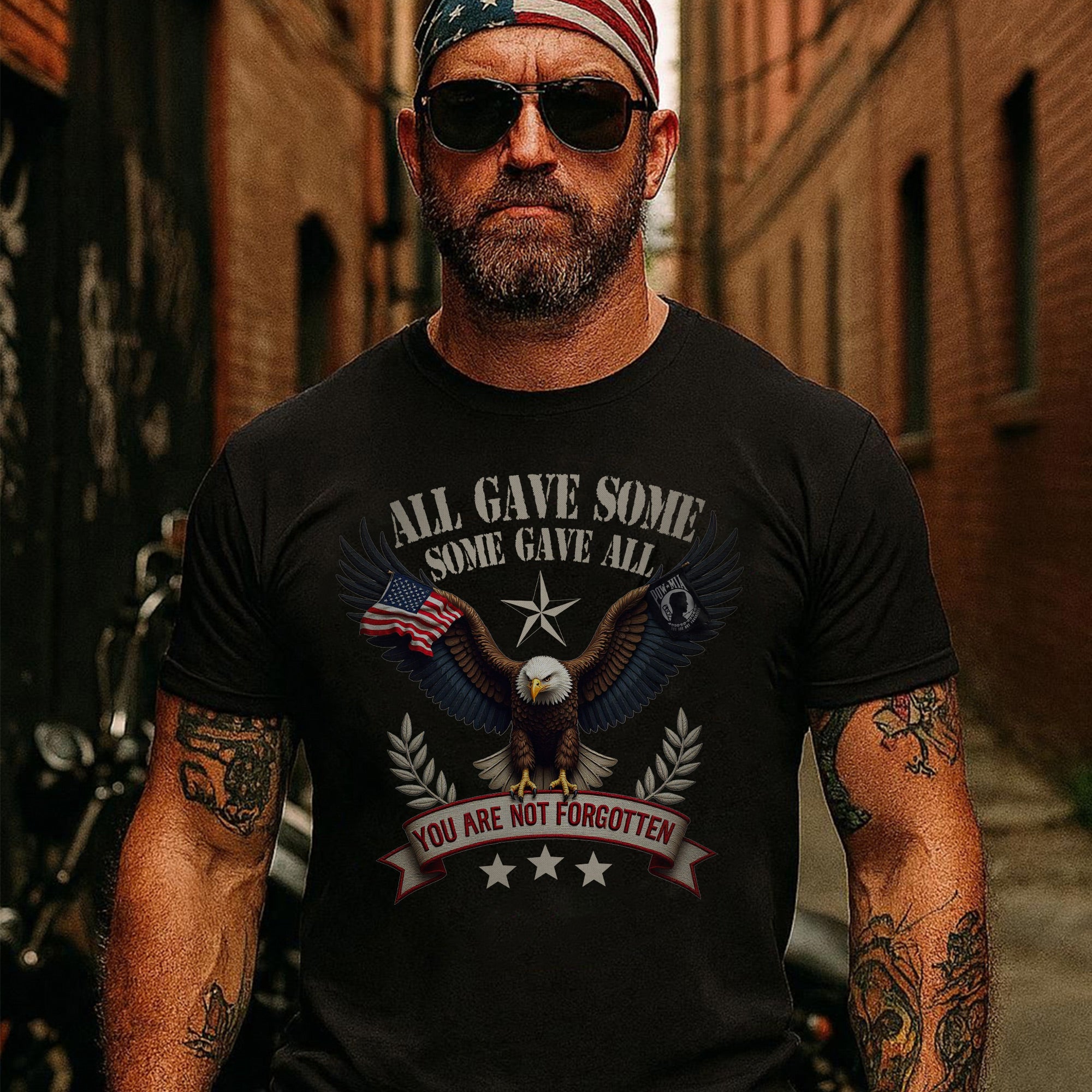 All Gave Some Some Gave All You Are Not Forgotten POW MIA Day US Military Veteran T-Shirt