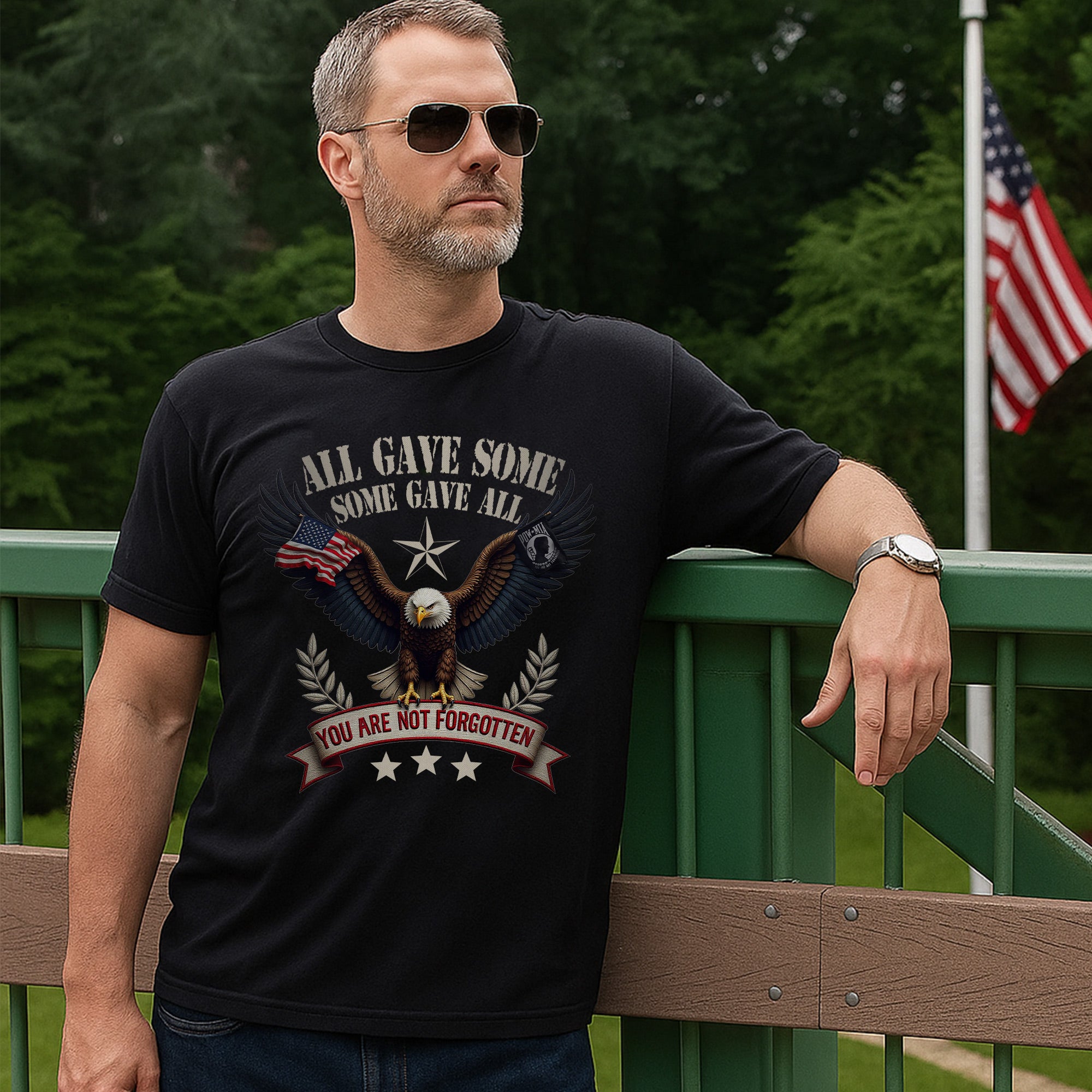 All Gave Some Some Gave All You Are Not Forgotten POW MIA Day US Military Veteran T-Shirt