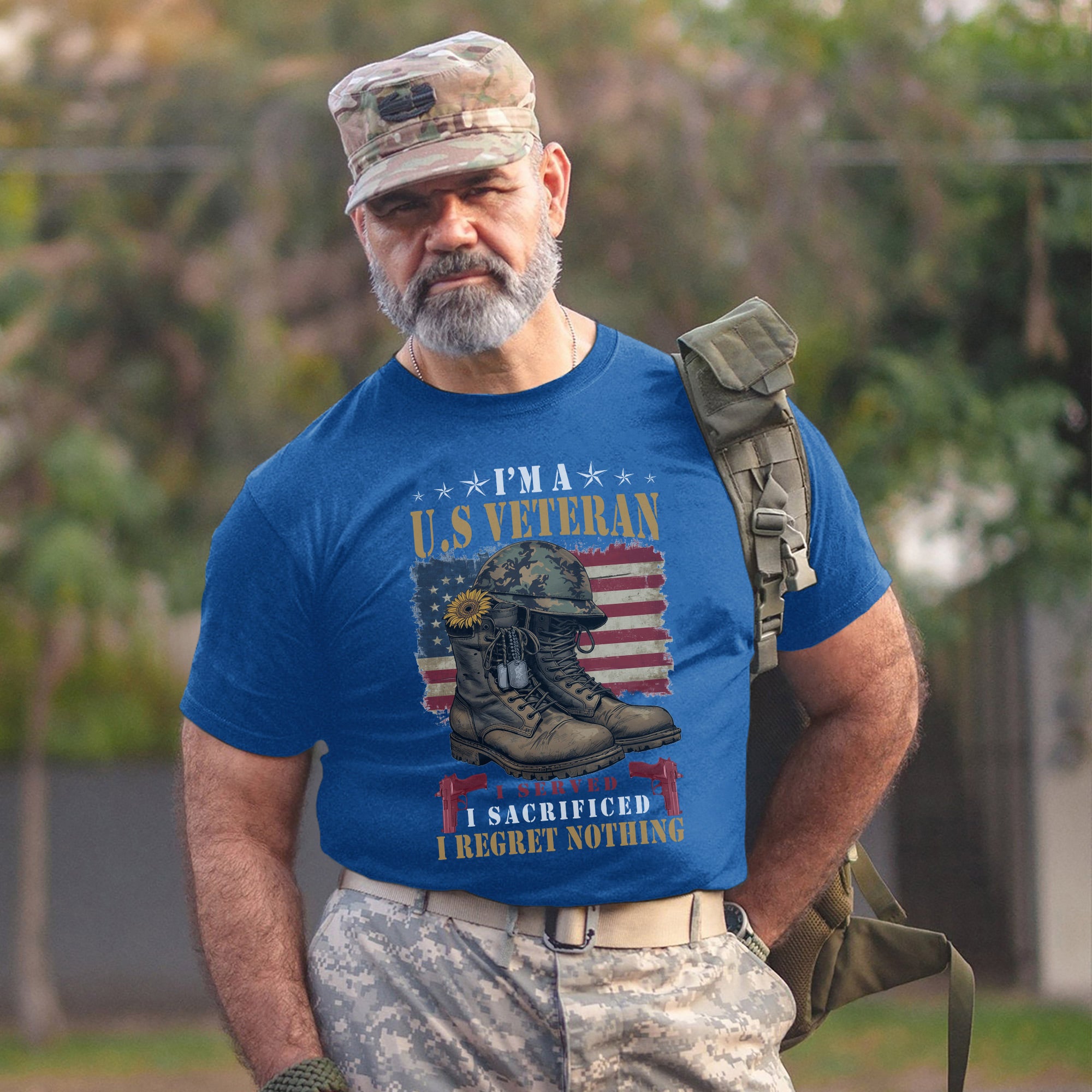 I’m a US Veteran I Served I Sacrificed I Regret Nothing Proud Military Service T-Shirt