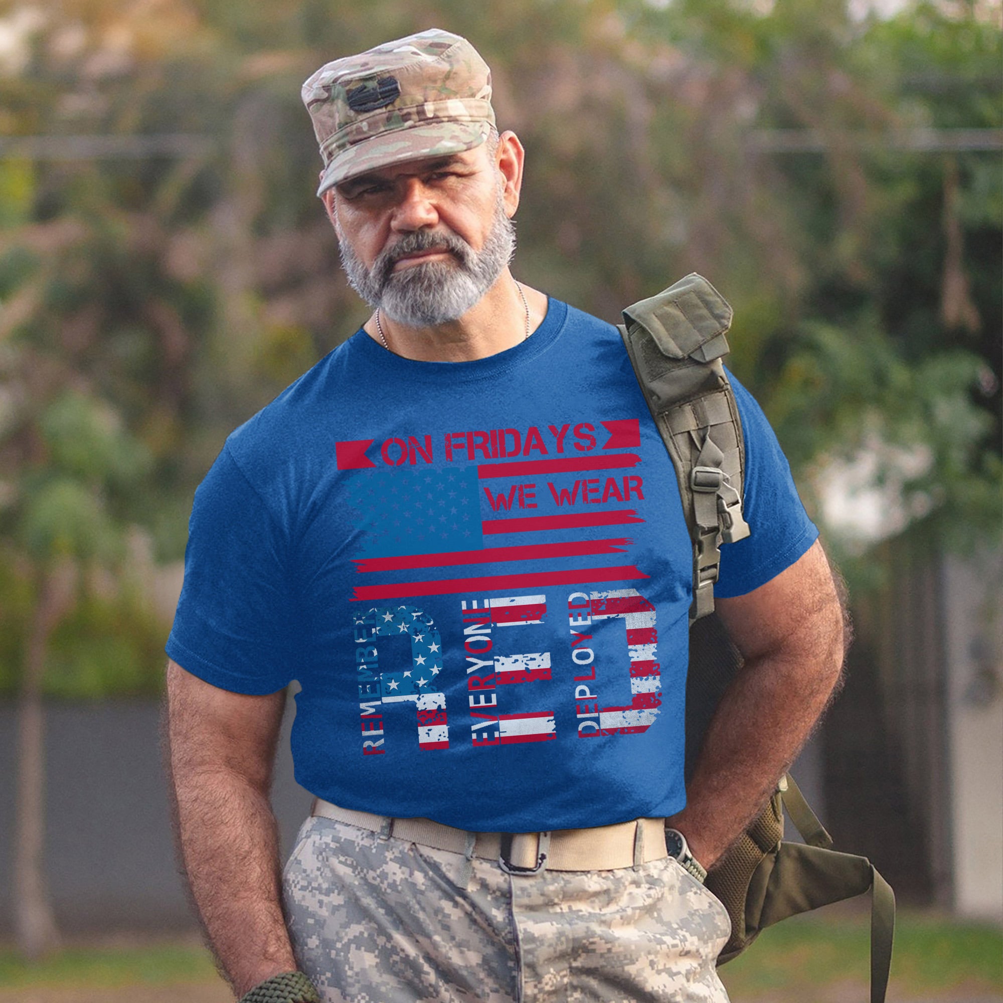 On Fridays We Wear Red Remember Everyone Deployed US Military Veteran Support T-Shirt