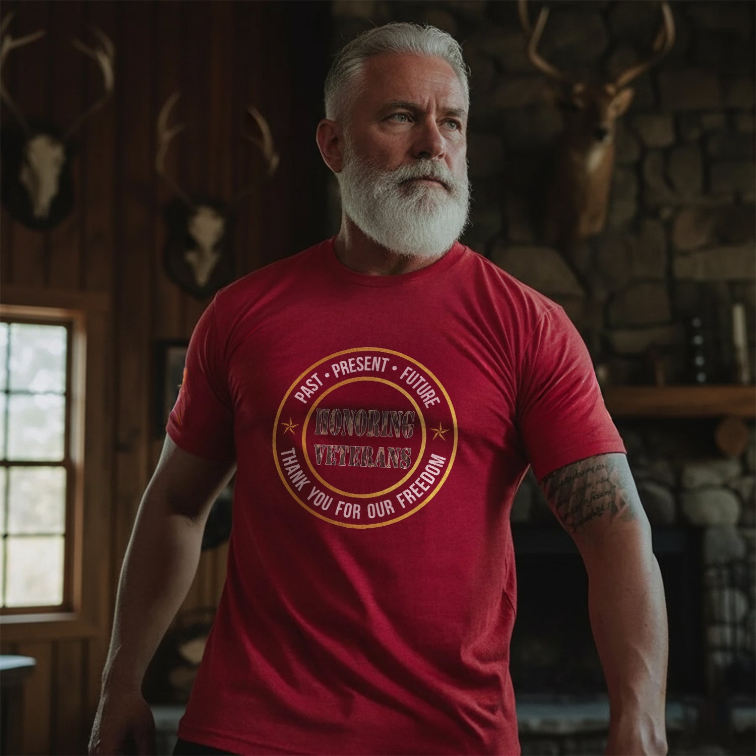 Past Present and Future Honoring Veterans T-Shirt Secondary image