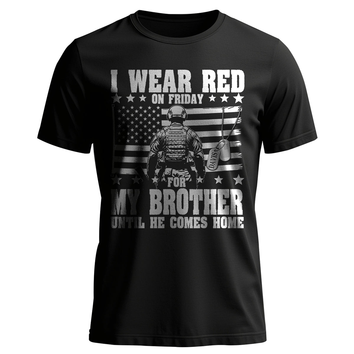 Red Friday for My Son Until Personalized T-Shirt Main image