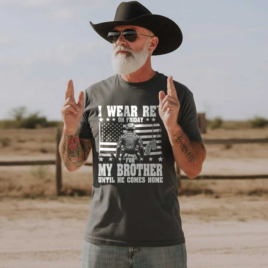 Red Friday for My Son Until Personalized T-Shirt